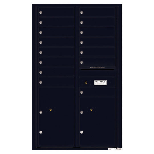 15 Tenant Doors with 2 Parcel Lockers and Outgoing Mail Compartment - 4C Wall Mount 14 - High Mailboxes - 4C14D - 15 - Select Commercial Mailboxes