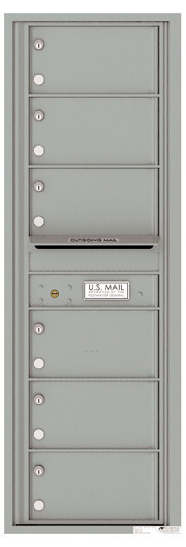 6 Over - Sized Tenant Doors with Outgoing Mail Compartment - 4C Wall Mount 14 - High Mailboxes - 4C14S - 06 - Select Commercial Mailboxes