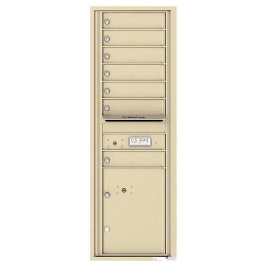 7 Tenant Doors with 1 Parcel Locker and Outgoing Mail Compartment - 4C Wall Mount 14 - High Mailboxes - 4C14S - 07 - Select Commercial Mailboxes