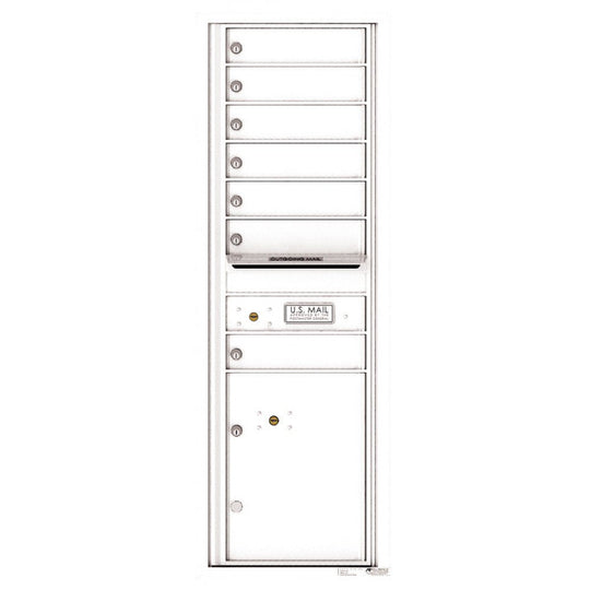 7 Tenant Doors with 1 Parcel Locker and Outgoing Mail Compartment - 4C Wall Mount 14 - High Mailboxes - 4C14S - 07 - Select Commercial Mailboxes