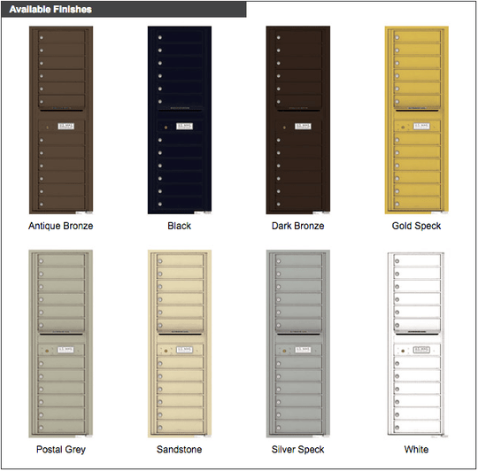 12 Tenant Doors with Outgoing Mail Compartment - 4C Wall Mount 14 - High Mailboxes - 4C14S - 12 - Select Commercial Mailboxes