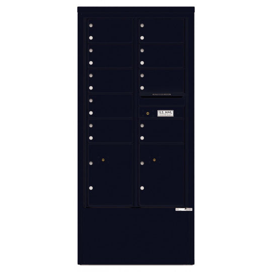 9 Tenant Doors with 2 Parcel Lockers and Outgoing Mail Compartment - 4C Depot Mailbox Module - 4C15D - 09 - D - Select Commercial Mailboxes