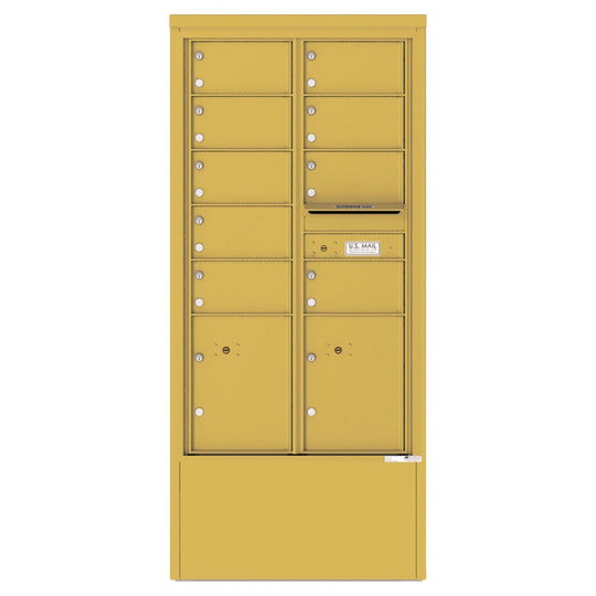 9 Tenant Doors with 2 Parcel Lockers and Outgoing Mail Compartment - 4C Depot Mailbox Module - 4C15D - 09 - D - Select Commercial Mailboxes