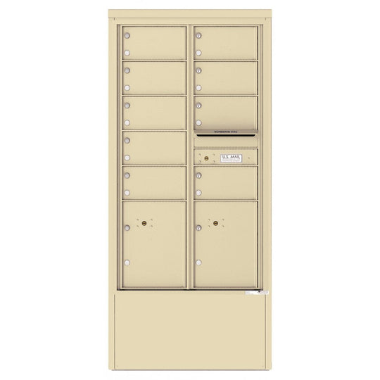9 Tenant Doors with 2 Parcel Lockers and Outgoing Mail Compartment - 4C Depot Mailbox Module - 4C15D - 09 - D - Select Commercial Mailboxes