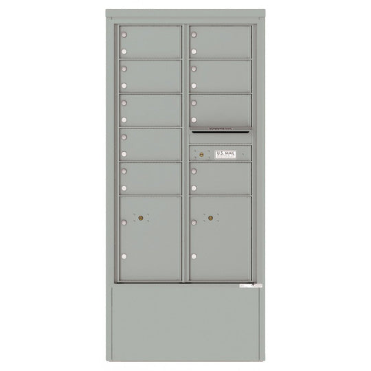 9 Tenant Doors with 2 Parcel Lockers and Outgoing Mail Compartment - 4C Depot Mailbox Module - 4C15D - 09 - D - Select Commercial Mailboxes