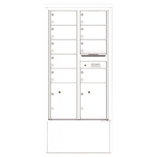 9 Tenant Doors with 2 Parcel Lockers and Outgoing Mail Compartment - 4C Depot Mailbox Module - 4C15D - 09 - D - Select Commercial Mailboxes