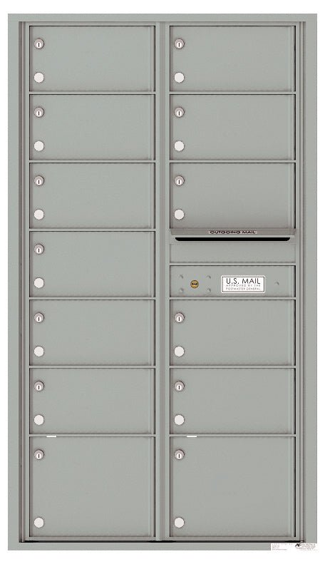 13 Oversized Tenant Doors and Outgoing Mail Compartment - 4C Wall Mount 15 - High Mailboxes - 4C15D - 13 - Select Commercial Mailboxes