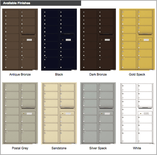 13 Oversized Tenant Doors and Outgoing Mail Compartment - 4C Wall Mount 15 - High Mailboxes - 4C15D - 13 - Select Commercial Mailboxes