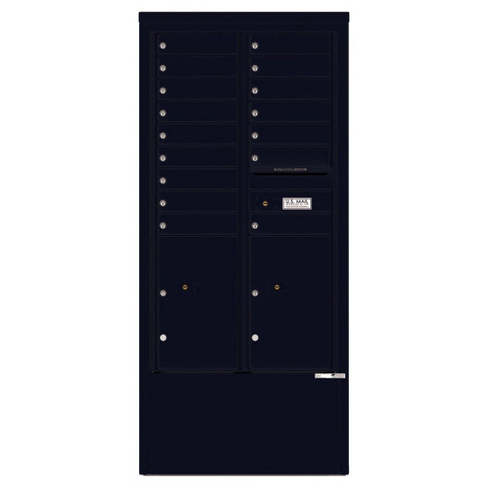 16 Tenant Doors with 2 Parcel Lockers and Outgoing Mail Compartment - 4C Depot Mailbox Module - 4C15D - 16 - D - Select Commercial Mailboxes