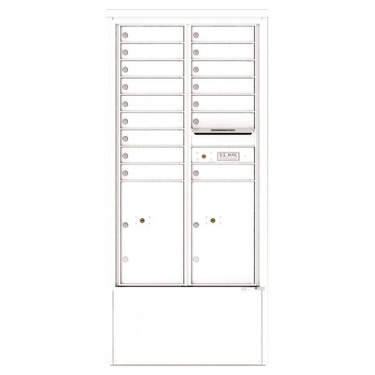 16 Tenant Doors with 2 Parcel Lockers and Outgoing Mail Compartment - 4C Depot Mailbox Module - 4C15D - 16 - D - Select Commercial Mailboxes
