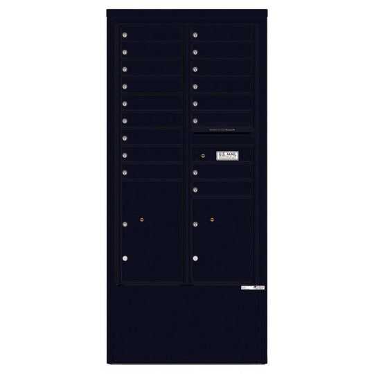 17 Tenant Doors with 2 Parcel Lockers and Outgoing Mail Compartment - 4C Depot Mailbox Module - 4C15D - 17 - D - Select Commercial Mailboxes