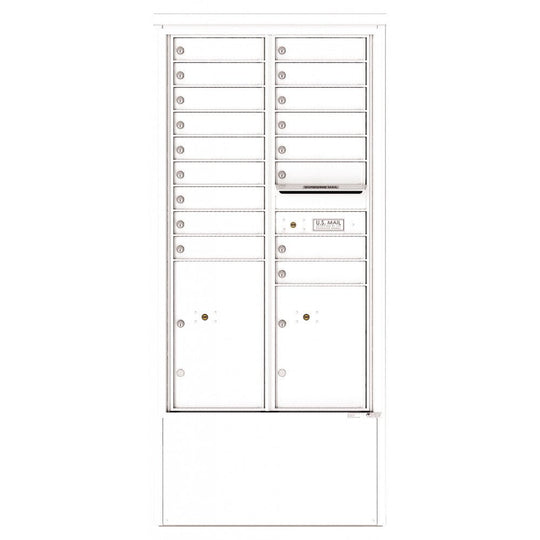 17 Tenant Doors with 2 Parcel Lockers and Outgoing Mail Compartment - 4C Depot Mailbox Module - 4C15D - 17 - D - Select Commercial Mailboxes