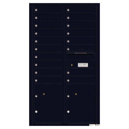 18 Tenant Doors with 2 Parcel Lockers and Outgoing Mail Compartment - 4C Wall Mount 15 - High Mailboxes - 4C15D - 18 - Select Commercial Mailboxes