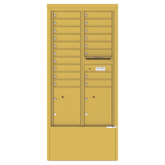 18 Tenant Doors with 2 Parcel Lockers and Outgoing Mail Compartment - 4C Depot Mailbox Module - 4C15D - 18 - D - Select Commercial Mailboxes