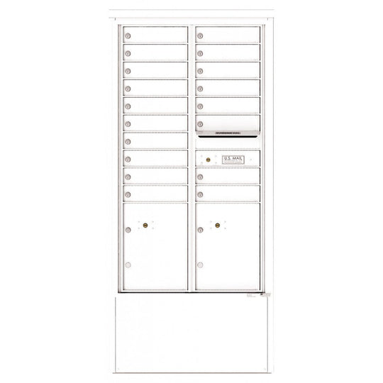 18 Tenant Doors with 2 Parcel Lockers and Outgoing Mail Compartment - 4C Depot Mailbox Module - 4C15D - 18 - D - Select Commercial Mailboxes