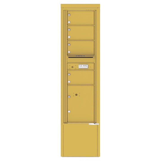 4 Tenant Doors with 1 Parcel Locker and Outgoing Mail Compartment - 4C Depot Mailbox Module - 4C15S - 04 - D - Select Commercial Mailboxes