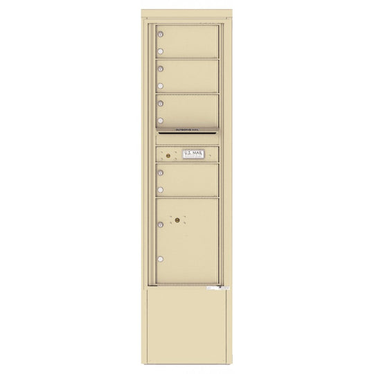 4 Tenant Doors with 1 Parcel Locker and Outgoing Mail Compartment - 4C Depot Mailbox Module - 4C15S - 04 - D - Select Commercial Mailboxes