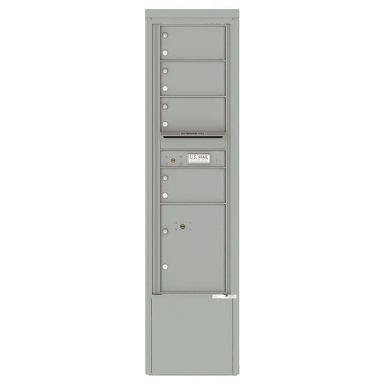 4 Tenant Doors with 1 Parcel Locker and Outgoing Mail Compartment - 4C Depot Mailbox Module - 4C15S - 04 - D - Select Commercial Mailboxes