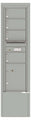 4 Tenant Doors with 1 Parcel Locker and Outgoing Mail Compartment - 4C Depot Mailbox Module - 4C15S-04-D