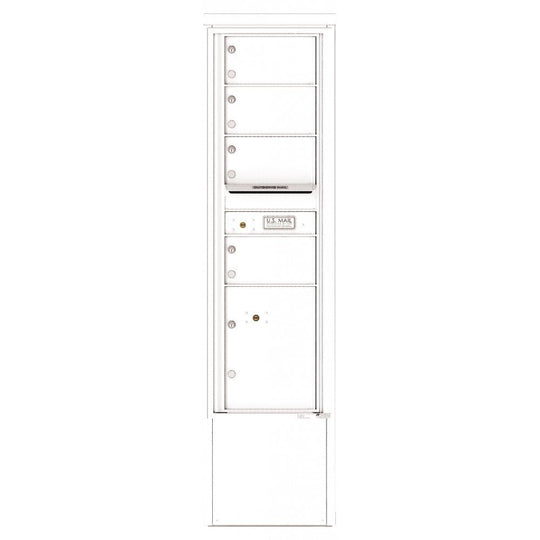 4 Tenant Doors with 1 Parcel Locker and Outgoing Mail Compartment - 4C Depot Mailbox Module - 4C15S - 04 - D - Select Commercial Mailboxes
