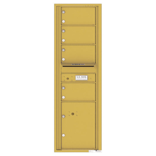 4 Oversized Tenant Doors with 1 Parcel Locker and Outgoing Mail Compartment - 4C Wall Mount 15 - High Mailboxes - 4C15S - 04 - Select Commercial Mailboxes