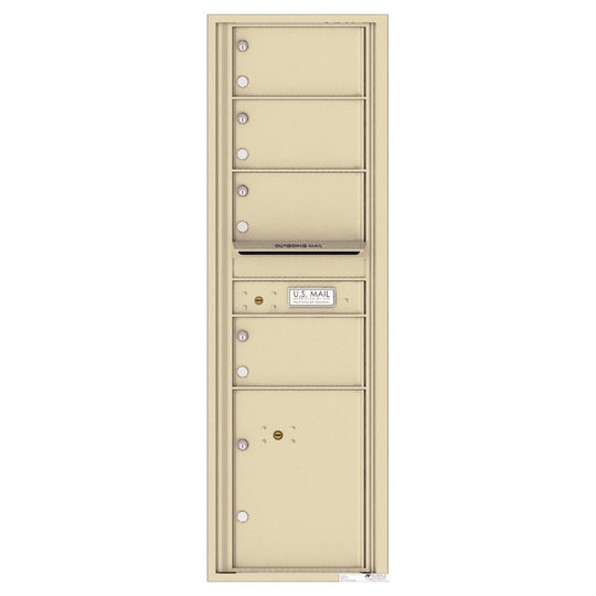 4 Oversized Tenant Doors with 1 Parcel Locker and Outgoing Mail Compartment - 4C Wall Mount 15 - High Mailboxes - 4C15S - 04 - Select Commercial Mailboxes