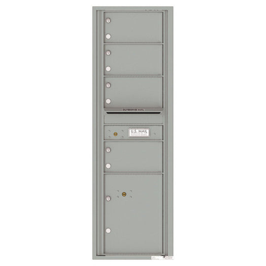 4 Oversized Tenant Doors with 1 Parcel Locker and Outgoing Mail Compartment - 4C Wall Mount 15 - High Mailboxes - 4C15S - 04 - Select Commercial Mailboxes