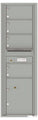 4 Oversized Tenant Doors with 1 Parcel Locker and Outgoing Mail Compartment - 4C Wall Mount 15-High Mailboxes - 4C15S-04
