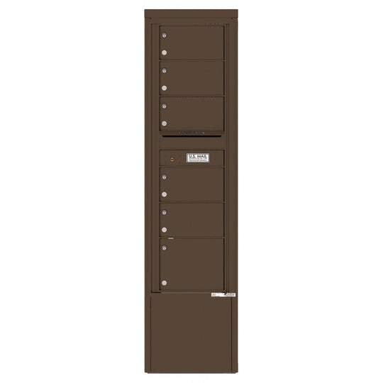 6 Tenant Doors and Outgoing Mail Compartment - 4C Depot Mailbox Module - 4C15S - 06 - D - Select Commercial Mailboxes