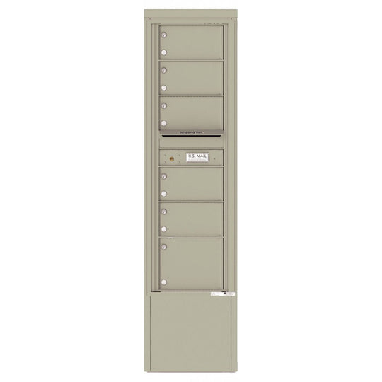 6 Tenant Doors and Outgoing Mail Compartment - 4C Depot Mailbox Module - 4C15S - 06 - D - Select Commercial Mailboxes