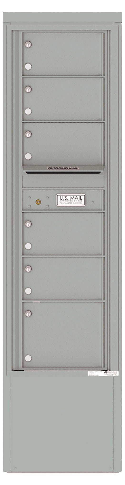 6 Tenant Doors and Outgoing Mail Compartment - 4C Depot Mailbox Module - 4C15S - 06 - D - Select Commercial Mailboxes