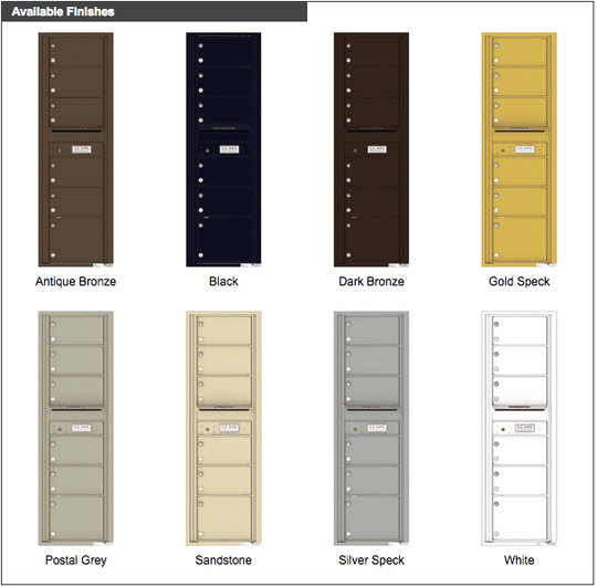 6 Oversized Tenant Doors with Outgoing Mail Compartment - 4C Wall Mount 15 - High Mailboxes - 4C15S - 06 - Select Commercial Mailboxes