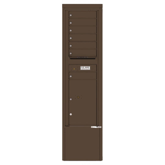 7 Tenant Doors with 1 Parcel Locker and Outgoing Mail Compartment - 4C Depot Mailbox Module - 4C15S - 07 - D - Select Commercial Mailboxes