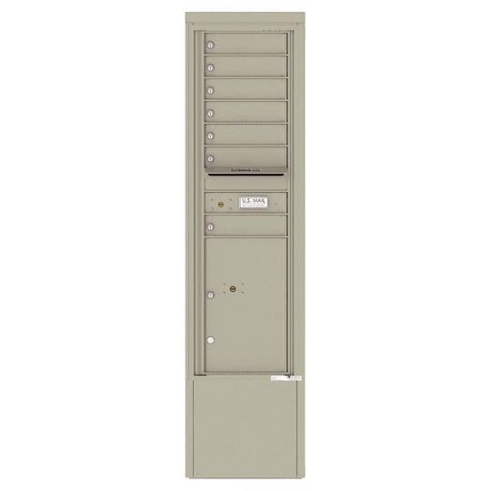 7 Tenant Doors with 1 Parcel Locker and Outgoing Mail Compartment - 4C Depot Mailbox Module - 4C15S - 07 - D - Select Commercial Mailboxes