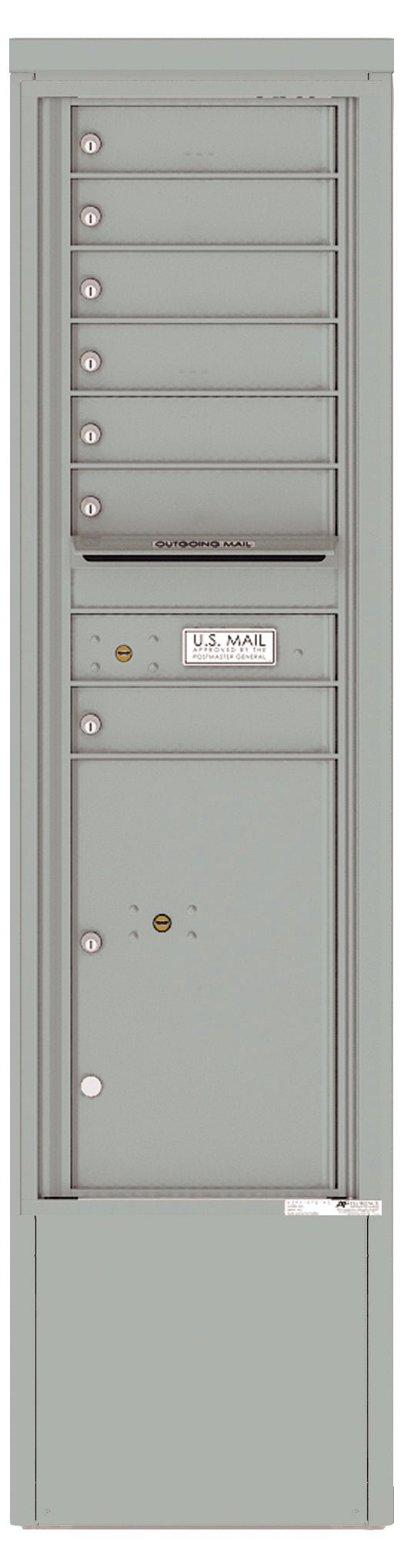 7 Tenant Doors with 1 Parcel Locker and Outgoing Mail Compartment - 4C Depot Mailbox Module - 4C15S - 07 - D - Select Commercial Mailboxes