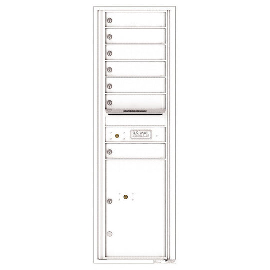 7 Tenant Doors with 1 Parcel Locker and Outgoing Mail Compartment - 4C Wall Mount 15 - High Mailboxes - 4C15S - 07 - Select Commercial Mailboxes