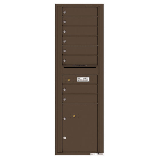 8 Tenant Doors with 1 Parcel Locker and Outgoing Mail Compartment - 4C Wall Mount 15 - High Mailboxes - 4C15S - 08 - Select Commercial Mailboxes