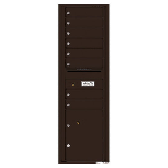 8 Tenant Doors with 1 Parcel Locker and Outgoing Mail Compartment - 4C Wall Mount 15 - High Mailboxes - 4C15S - 08 - Select Commercial Mailboxes