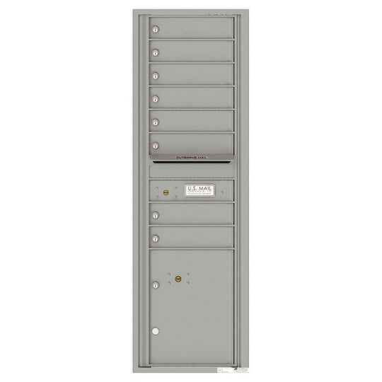 8 Tenant Doors with 1 Parcel Locker and Outgoing Mail Compartment - 4C Wall Mount 15 - High Mailboxes - 4C15S - 08 - Select Commercial Mailboxes