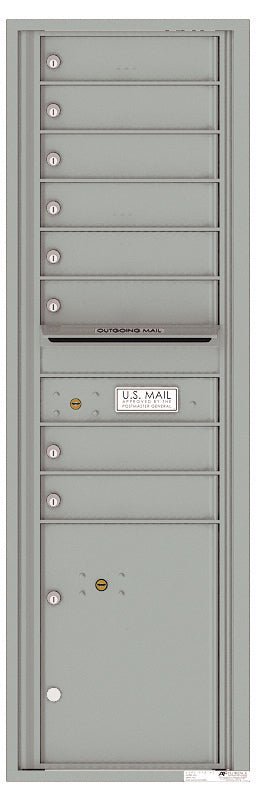 8 Tenant Doors with 1 Parcel Locker and Outgoing Mail Compartment - 4C Wall Mount 15 - High Mailboxes - 4C15S - 08 - Select Commercial Mailboxes