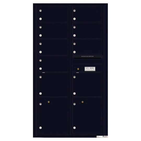9 Oversized Tenant Doors with 2 Parcel Lockers and Outgoing Mail Compartment - 4C Wall Mount Max Height Mailboxes - 4C16D - 09 - Select Commercial Mailboxes