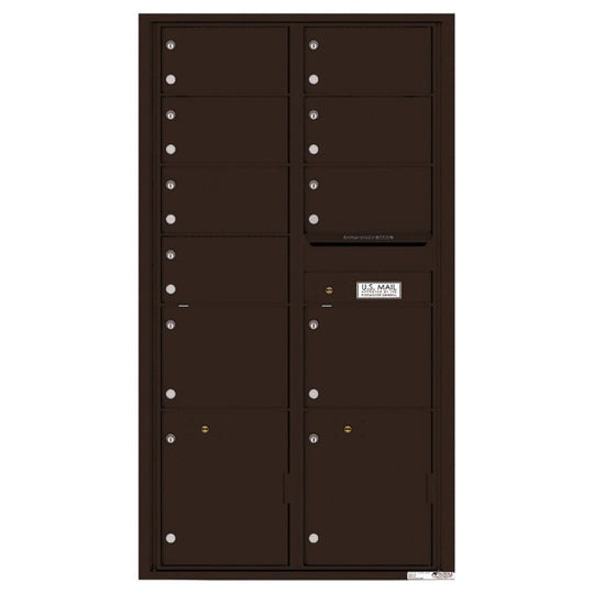 9 Oversized Tenant Doors with 2 Parcel Lockers and Outgoing Mail Compartment - 4C Wall Mount Max Height Mailboxes - 4C16D - 09 - Select Commercial Mailboxes