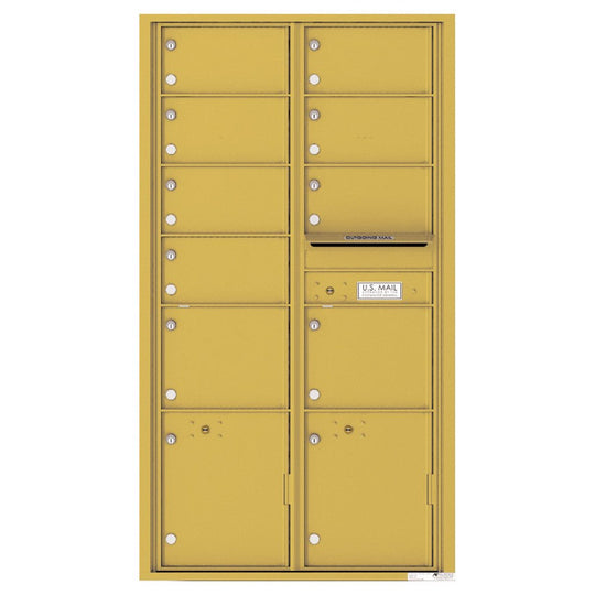 9 Oversized Tenant Doors with 2 Parcel Lockers and Outgoing Mail Compartment - 4C Wall Mount Max Height Mailboxes - 4C16D - 09 - Select Commercial Mailboxes