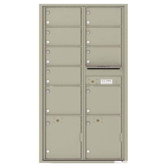 9 Oversized Tenant Doors with 2 Parcel Lockers and Outgoing Mail Compartment - 4C Wall Mount Max Height Mailboxes - 4C16D - 09 - Select Commercial Mailboxes