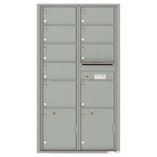 9 Oversized Tenant Doors with 2 Parcel Lockers and Outgoing Mail Compartment - 4C Wall Mount Max Height Mailboxes - 4C16D - 09 - Select Commercial Mailboxes