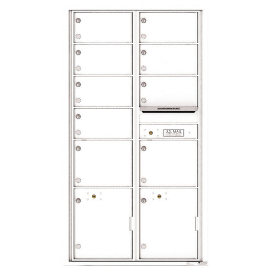 9 Oversized Tenant Doors with 2 Parcel Lockers and Outgoing Mail Compartment - 4C Wall Mount Max Height Mailboxes - 4C16D - 09 - Select Commercial Mailboxes