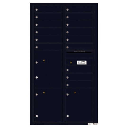 15 Tenant Doors with 3 Parcel Lockers and Outgoing Mail Compartment - 4C Wall Mount Max Height Mailboxes - 4C16D - 15 - Select Commercial Mailboxes