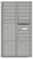 15 Tenant Doors with 3 Parcel Lockers and Outgoing Mail Compartment - 4C Wall Mount Max Height Mailboxes - 4C16D-15