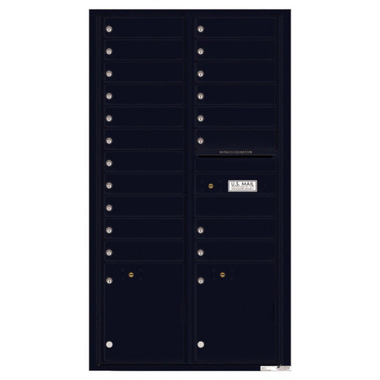 19 Tenant Doors with 2 Parcel Lockers and Outgoing Mail Compartment - 4C Wall Mount Max Height Mailboxes - 4C16D - 19 - Select Commercial Mailboxes
