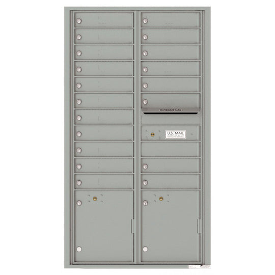 19 Tenant Doors with 2 Parcel Lockers and Outgoing Mail Compartment - 4C Wall Mount Max Height Mailboxes - 4C16D - 19 - Select Commercial Mailboxes